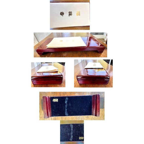 VTG Risis Singapore 24k Gold Plated  Fu Lu Shou Deities Ruler Figurines Set of 3 - Picture 8 of 12